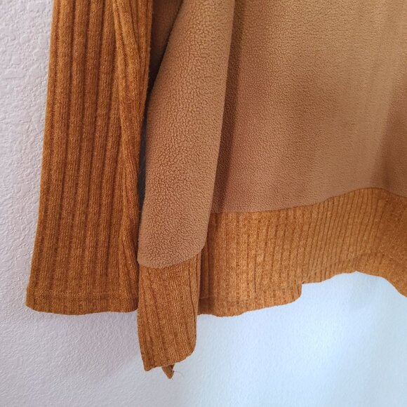 La Miel US Womens M Camel Brown Cowl Neck Sweater With Ribbed Hem & Sleeves - Picture 5 of 10